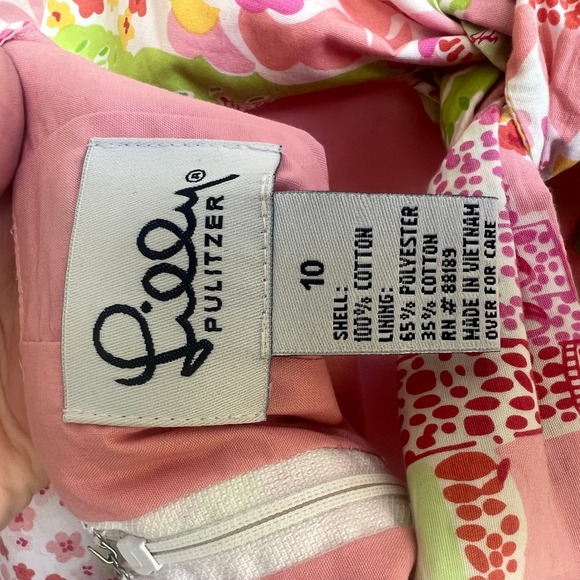 Lily Pulitzer Strapless French Rivera‎ Back Tie Knee Length Dress - Picture 4 of 5